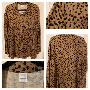 Time and Tru cheetah print Plus size Maternity shirt dress